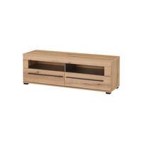 LOWBOARD  140/47/42 cm 2 Schublade(n) stehend, in verschiedenen Größen erhältlich  - Eichefarben/Schwarz, Design, Holzwerkstoff/Kunststoff (140/47/42cm) - Livetastic