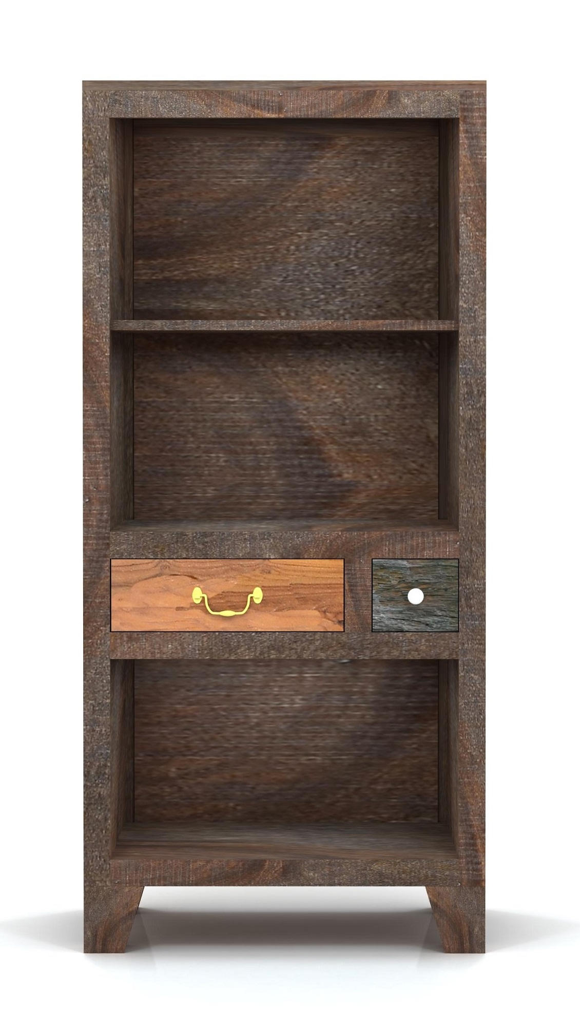 REGAL Mangoholz massiv  - LIFESTYLE, Holz/Metall (60/130/35cm) - Livetastic