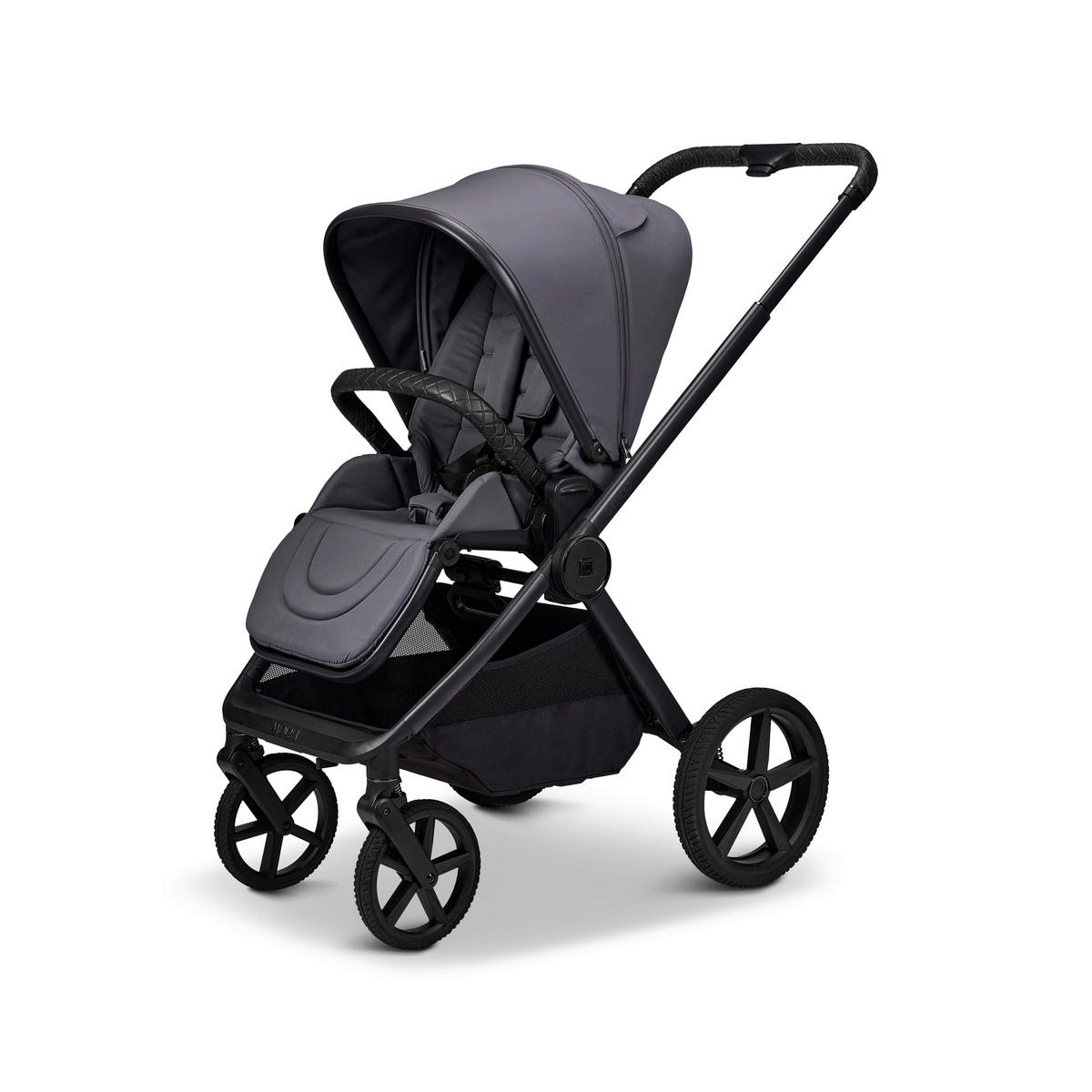 KINDERWAGENSET  GIO FOLD ETPU SET  graphite  - Hellgrau/Grau, Basics, Textil/Metall (120/58/92cm) - Moon Edition