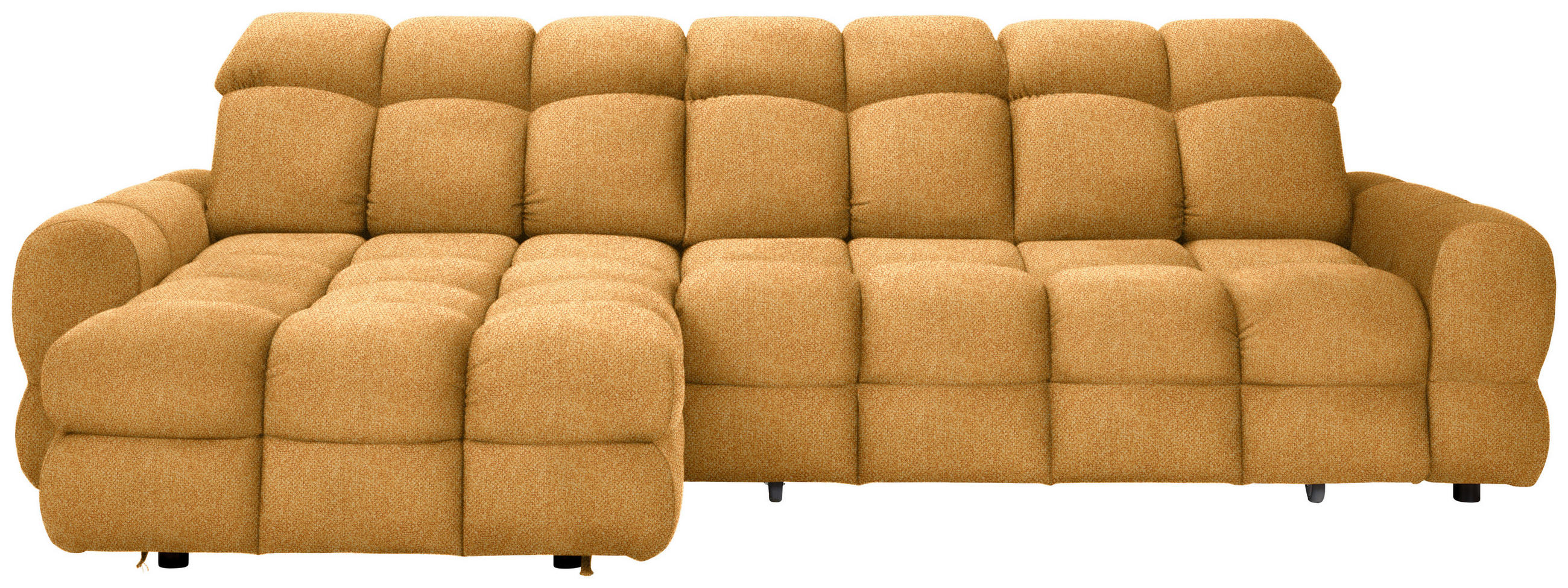 HÖRNSOFFA i velour currygul  - currygul/svart, Design, textil/plast (178/283cm) - Welnova