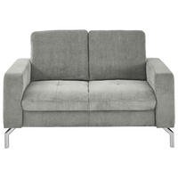 2-SITZER-SOFA  in Feincord Silberfarben  - Chromfarben/Silberfarben, Design, Textil/Metall (142/87/105cm) - Beldomo Style