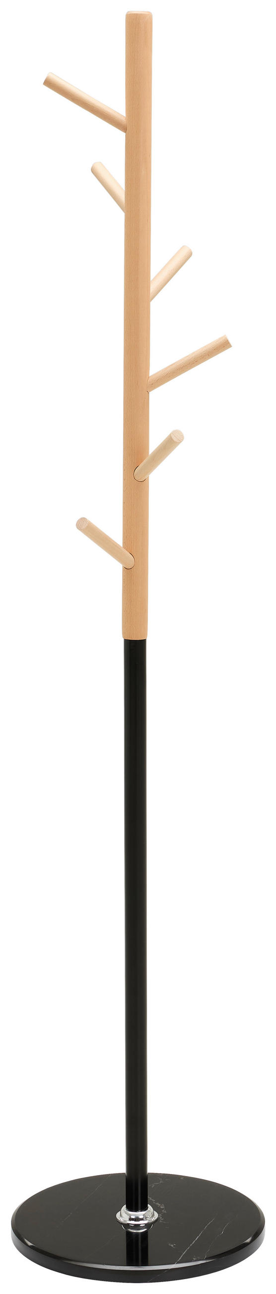 KLEIDERSTÄNDER in Naturfarben, Schwarz 36/170/36 cm   - Schwarz/Naturfarben, Basics, Holz/Kunststoff (36/170/36cm) - Carryhome