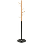 KLEIDERSTÄNDER in Naturfarben, Schwarz 36/170/36 cm   - Schwarz/Naturfarben, Basics, Holz/Kunststoff (36/170/36cm) - Carryhome