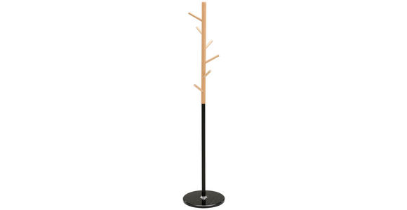 KLEIDERSTÄNDER in Naturfarben, Schwarz 36/170/36 cm   - Schwarz/Naturfarben, Basics, Holz/Kunststoff (36/170/36cm) - Carryhome