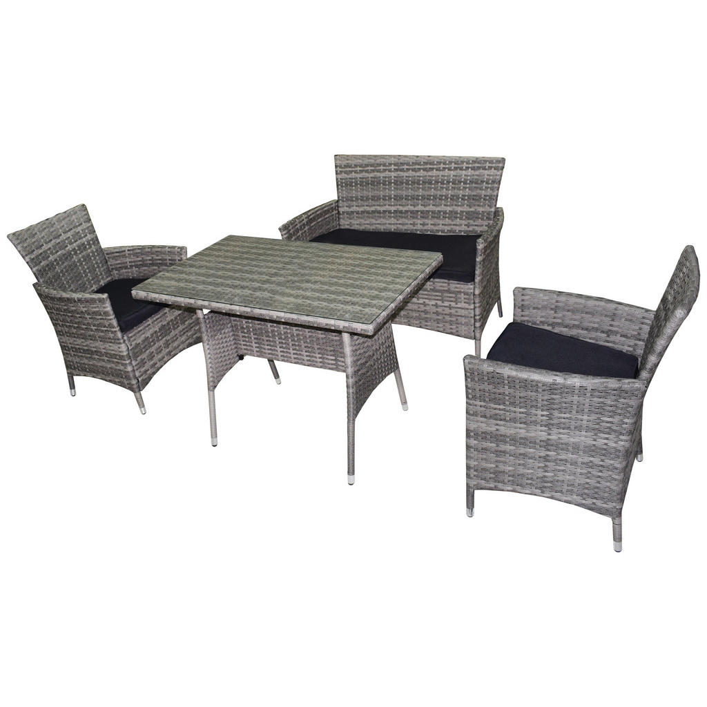 Loungegarnitur Valetta Metall/glas