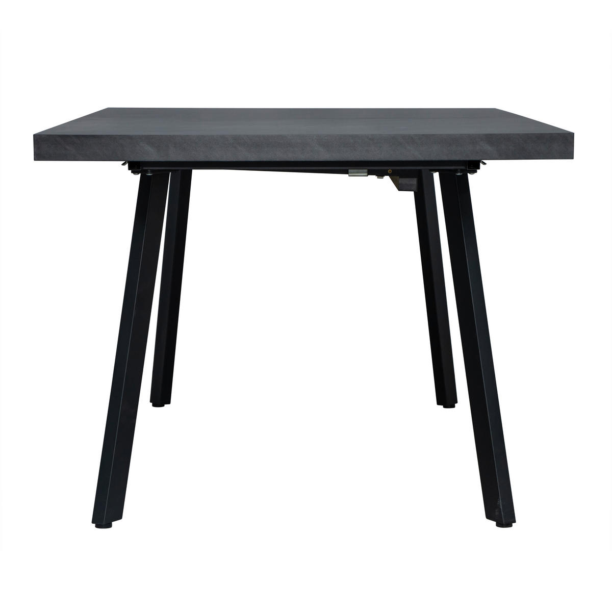 ESSTISCH Grau, Schwarz rechteckig  ausziehbar  - Schwarz/Grau, Design, Holzwerkstoff/Metall (180-240/100/76cm) - Carryhome