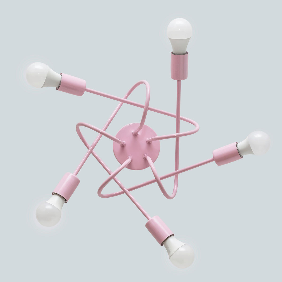 KINDERDECKENLEUCHTE OXFORD 50/50/31 cm   - Hellrosa, LIFESTYLE, Metall (50/50/31cm)