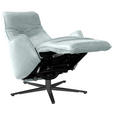 RELAXSESSEL in Leder Hellblau  - Anthrazit/Hellblau, Design, Leder/Metall (71/114/84cm) - Johann Jakob