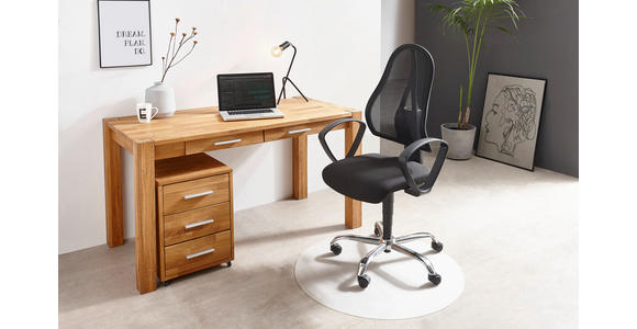 ROLLCONTAINER 40/56,7/42 cm  - Wildeiche/Alufarben, Natur, Holz/Kunststoff (40/56,7/42cm) - Linea Natura