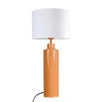 TISCHLEUCHTE  - Weiß/Orange, KONVENTIONELL, Metall (65cm) - PR Home