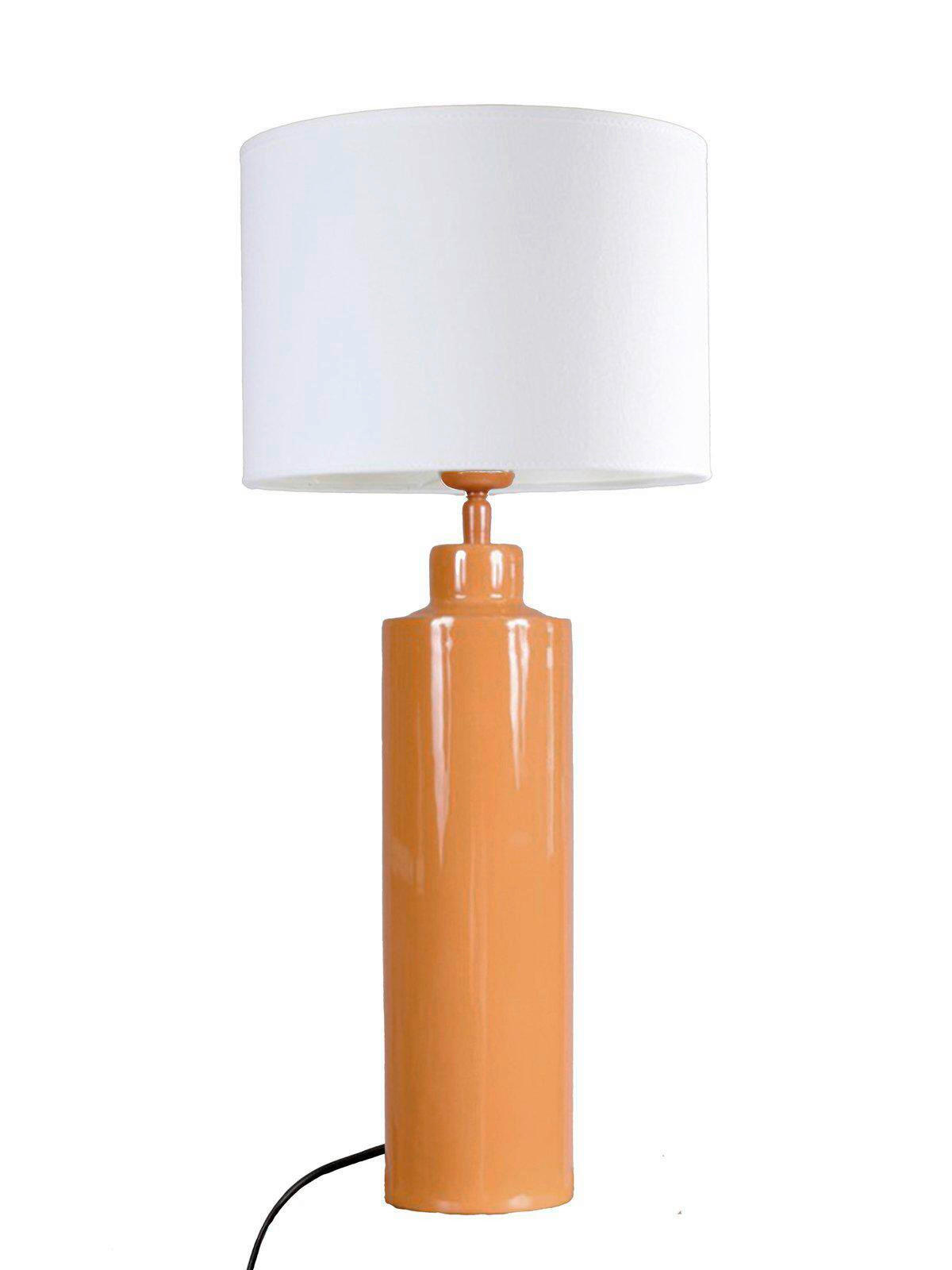 TISCHLEUCHTE  - Weiß/Orange, KONVENTIONELL, Metall (65cm) - PR Home