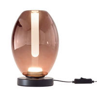 LED-TISCHLEUCHTE Tully 16/23 cm  - Schwarz, Trend, Glas/Metall (16/23cm) - Fabas Luce