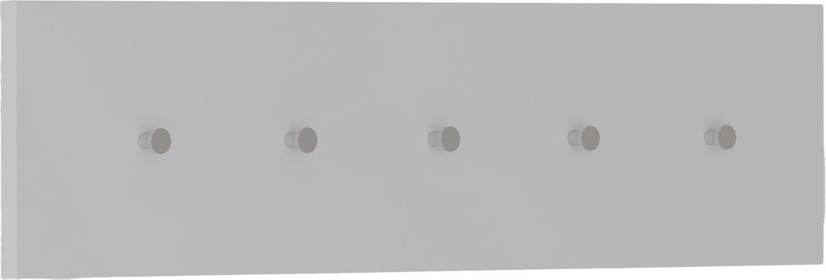 HAKENLEISTE  in Weiss  - Weiss, Design, Holzwerkstoff/Metall (100/25/5cm) - Moderano