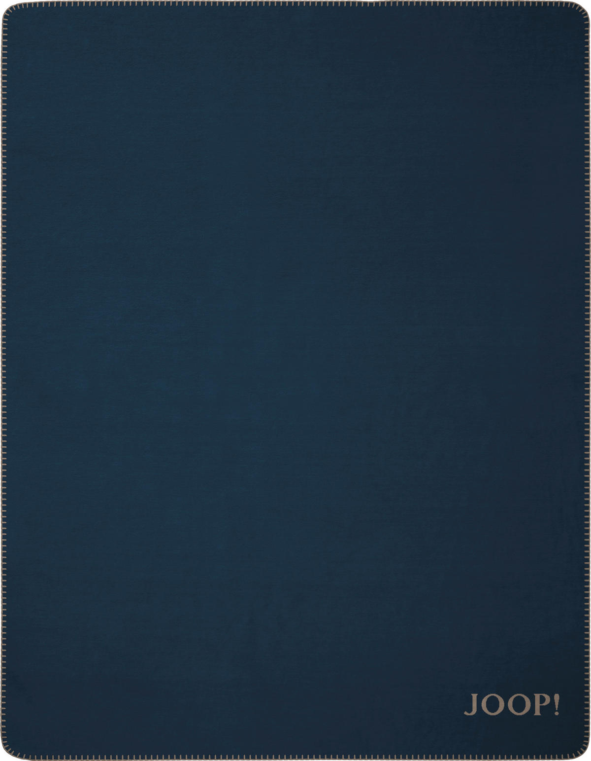 WOHNDECKE Uni Doubleface 150/200 cm  - Dunkelbraun/Dunkelblau, KONVENTIONELL, Textil (150/200cm) - Joop!
