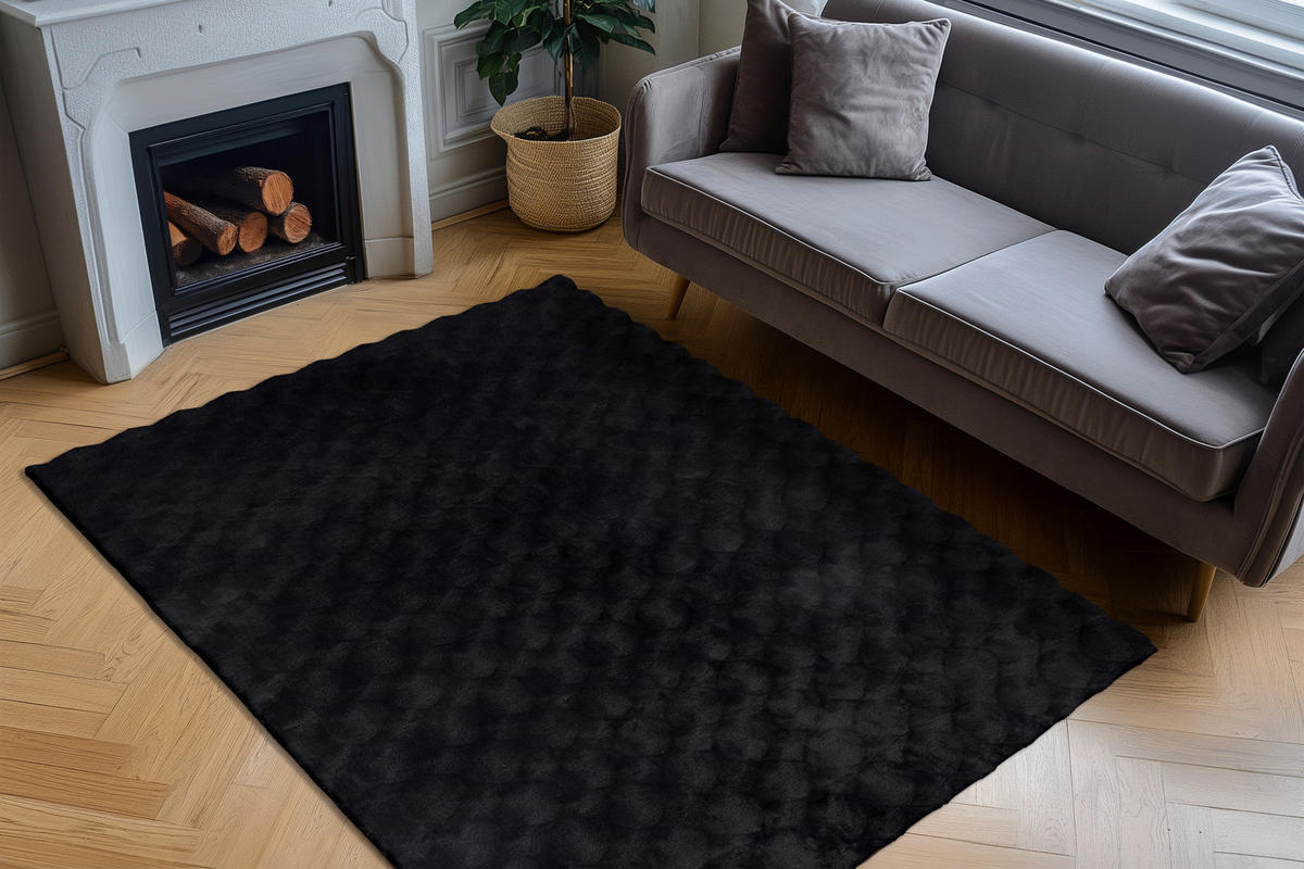 COVOR CU FIR LUNG  Meghan Lalee  - antracit, Basics, plastic/textil (160/230cm) - Obsession