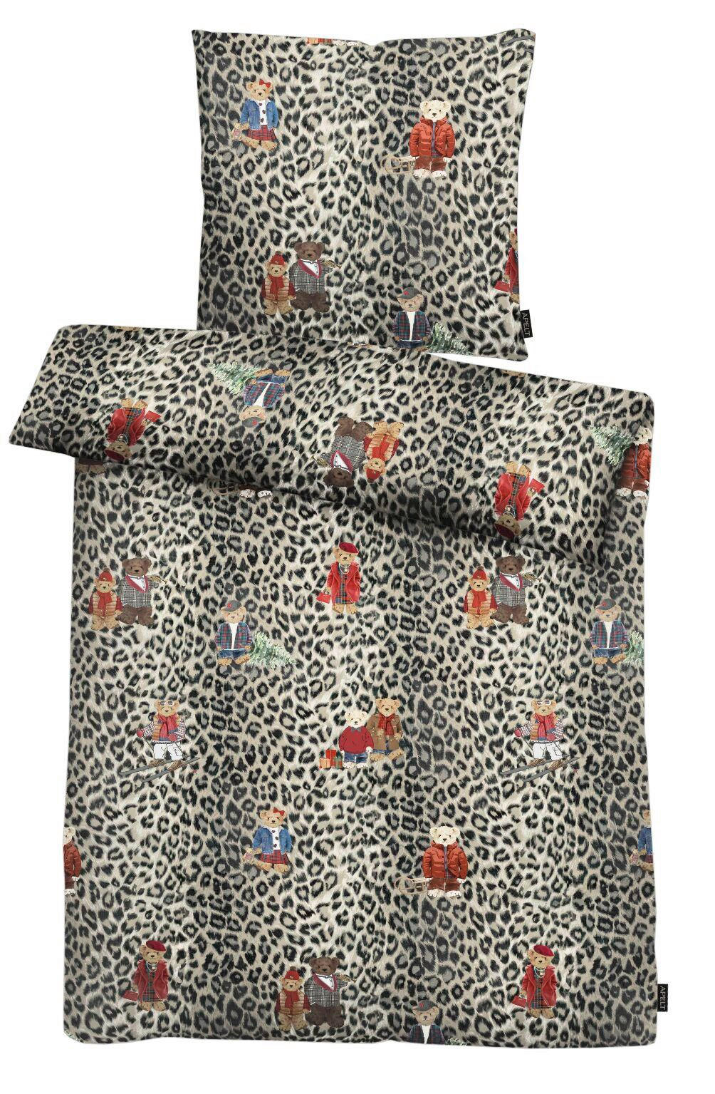 Apelt Bettwäsche Henry Rot, Schwarz, Beige 155x220 cm