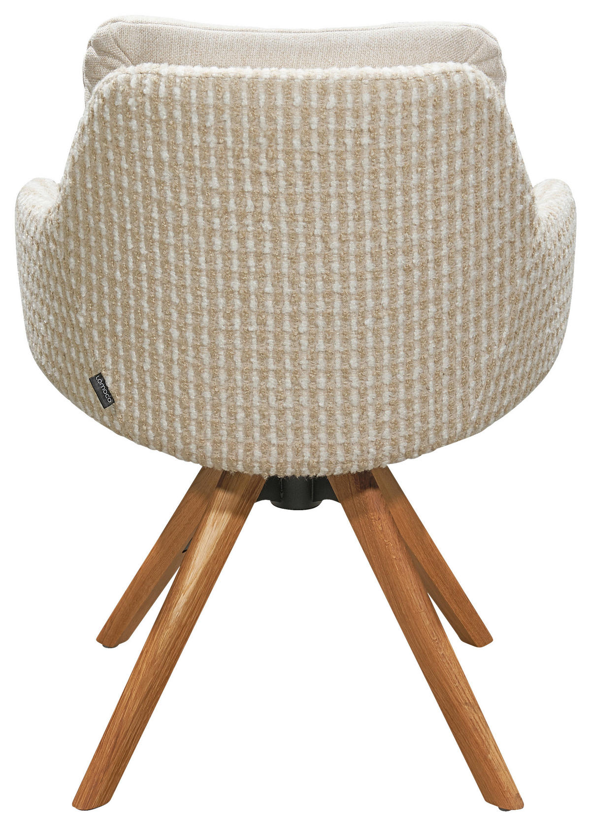 ARMLEHNSTUHL  Beinauswahl, Lederauswahl, Stoffauswahl, Sitzfläche 360° drehbar Flachgewebe  Naturfarben, Eichefarben  - Eichefarben/Beige, Design, Holz/Textil (60/87/66cm) - Lomoco