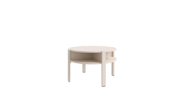 COUCHTISCH 74,4/74,4/45,5 cm rund Sandfarben - Sandfarben, Design, Holzwerkstoff (74,4/74,4/45,5cm) - Carryhome