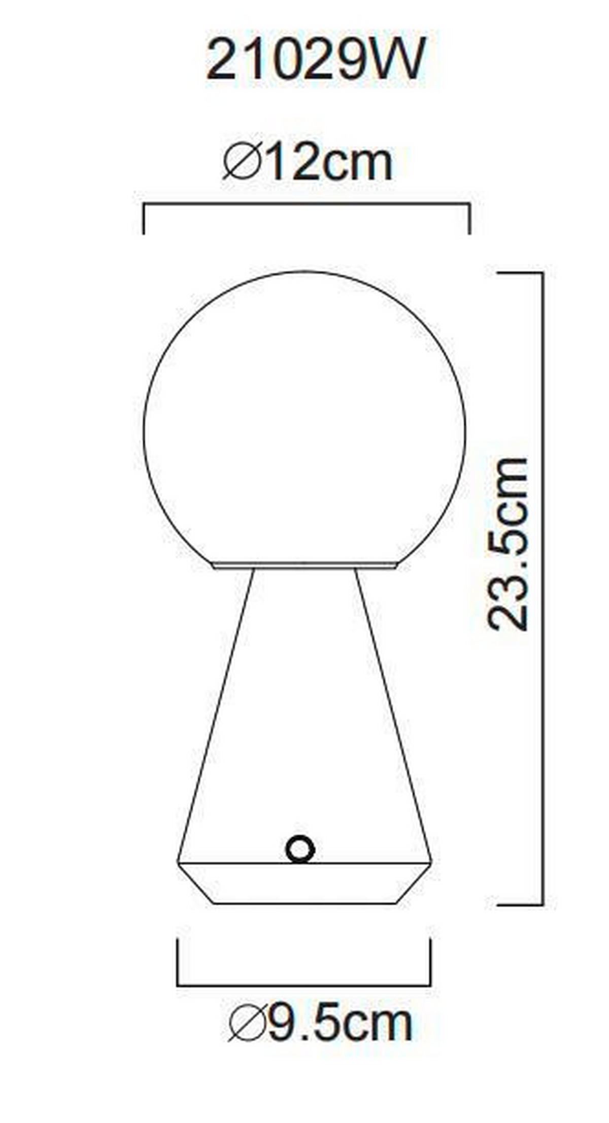 AKKU-TISCHLEUCHTE SORA 12/23,5 cm  - Weiß, Design, Kunststoff/Metall (12/23,5cm) - Globo
