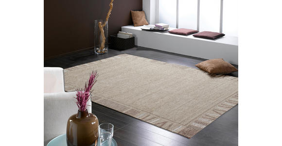 FLACHWEBETEPPICH 170/240 cm Alanis Border Naturfarben  - Naturfarben, Basics, Textil (170/240cm) - Novel