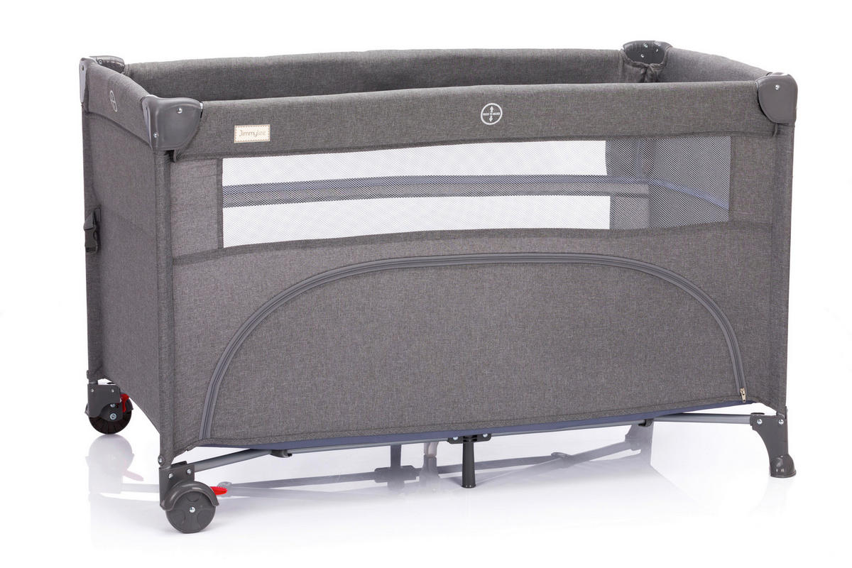 PRENOSIVI KREVETAC     125/65 cm  - siva, Osnovno, metal/tekstil (125/65cm) - Jimmylee