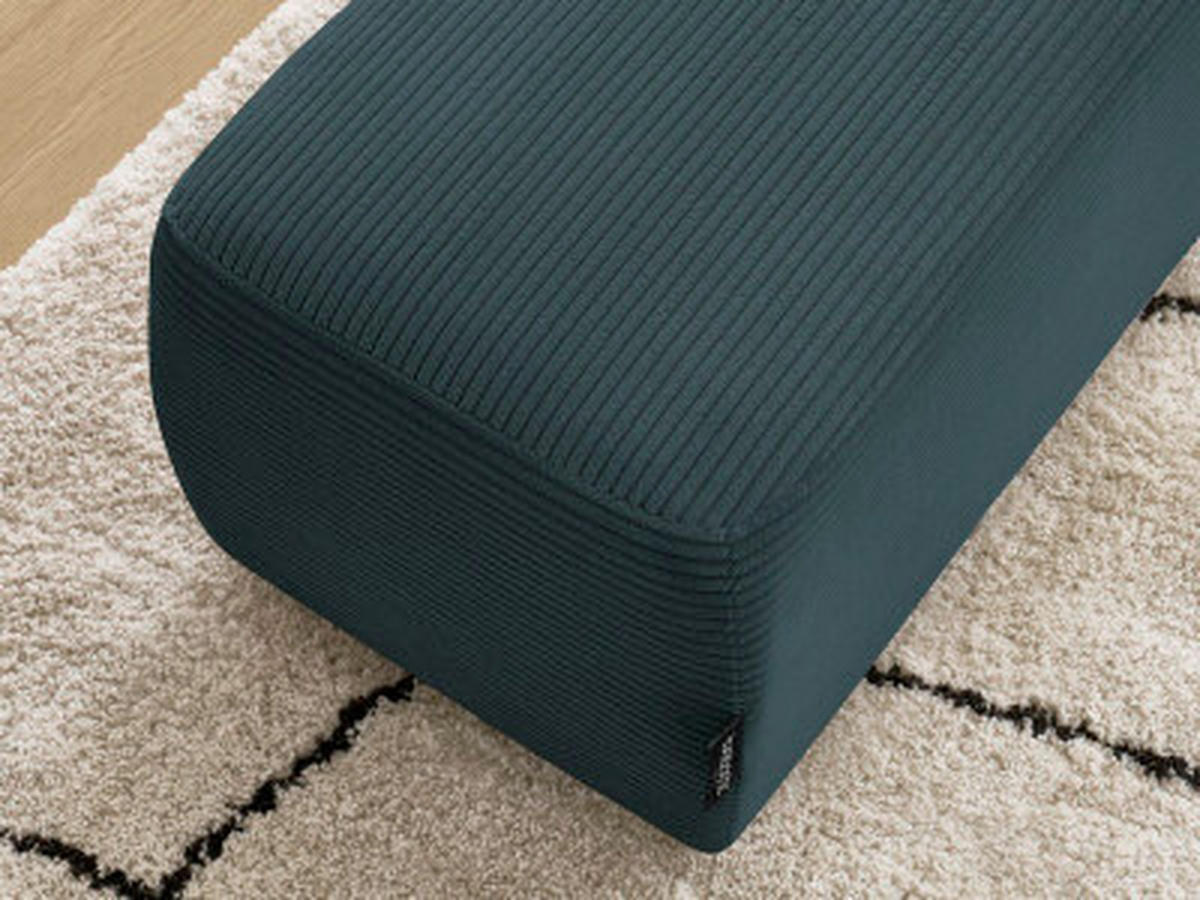 HOCKER ATILLA Cord Dunkelblau  - Schwarz/Dunkelblau, MODERN, Kunststoff/Textil (92/44/48cm)
