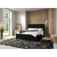 POLSTERBETT gepolstertes Kopfteil, Lattenrost, Bettkasten Schwarz 180/200 cm - Schwarz, KONVENTIONELL, Holz/Textil (180/200cm) - Hom`in