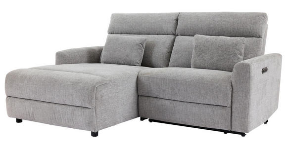 ECKSOFA  in Webstoff Grau  101/212 cm  - Schwarz/Grau, Design, Kunststoff/Textil (101/212cm) - Carryhome