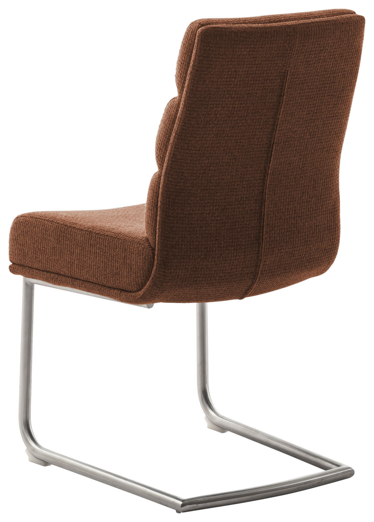 SCHWINGSTUHL  in Edelstahl Webstoff  - Edelstahlfarben/Rostfarben, Design, Textil/Metall (47/90/64cm) - Dieter Knoll
