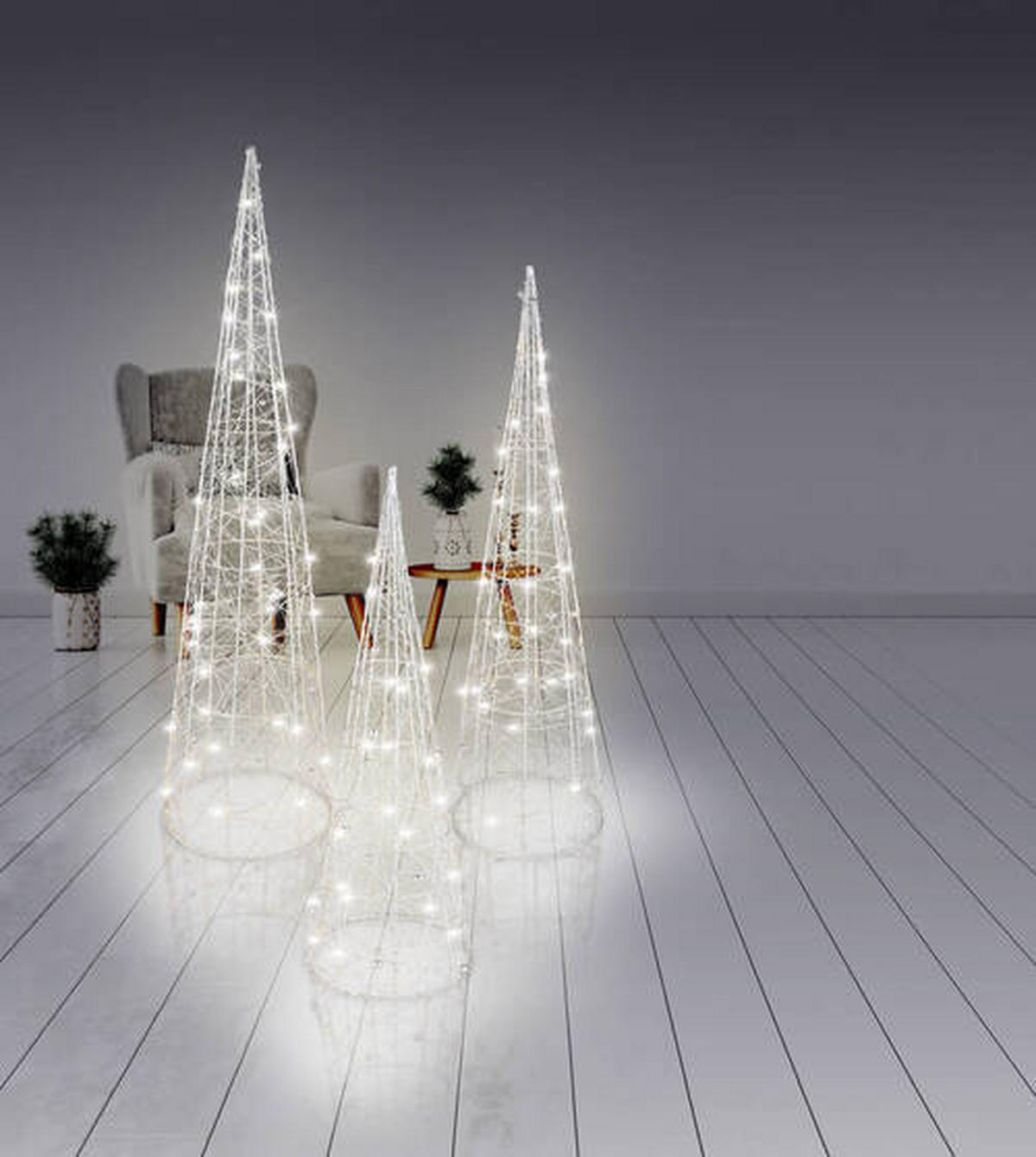 LED-DEKORATIONSLAMPA 13/17/21/40/60/80 cm   - klar/silver, Basics, plast (13/17/21/40/60/80cm) - Globo