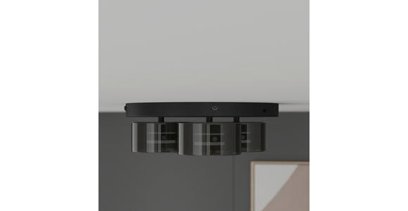 LED-DECKENLEUCHTE 41/12 cm   - Schwarz, Design, Glas/Kunststoff (41/12cm) - Novel