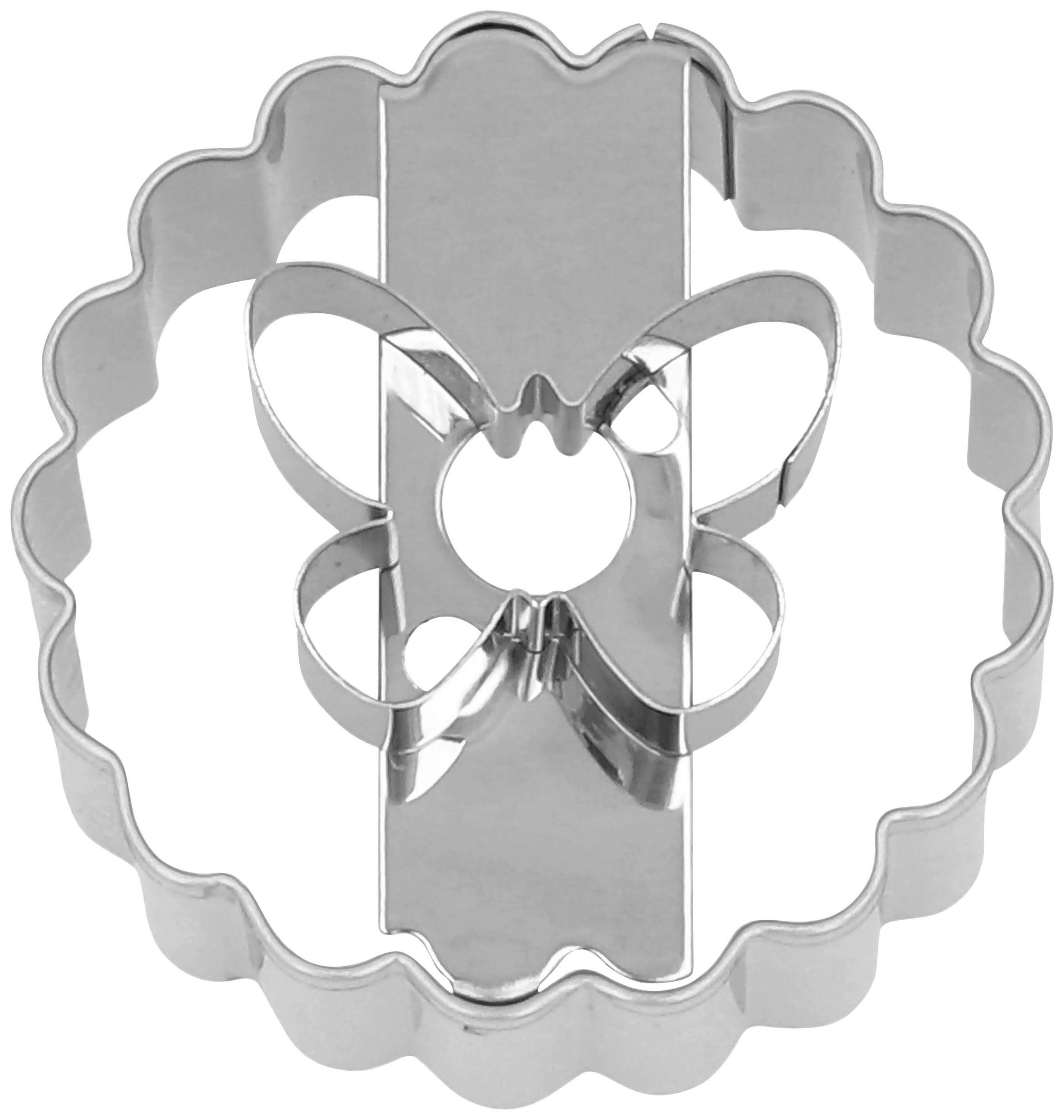 KEKSAUSSTECHFORM - Silberfarben, Basics, Metall (5,0/5,0/3,5cm) - Birkmann