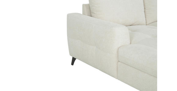 WOHNLANDSCHAFT Beige Chenille  - Beige/Schwarz, KONVENTIONELL, Textil/Metall (188/340/160cm) - Xora