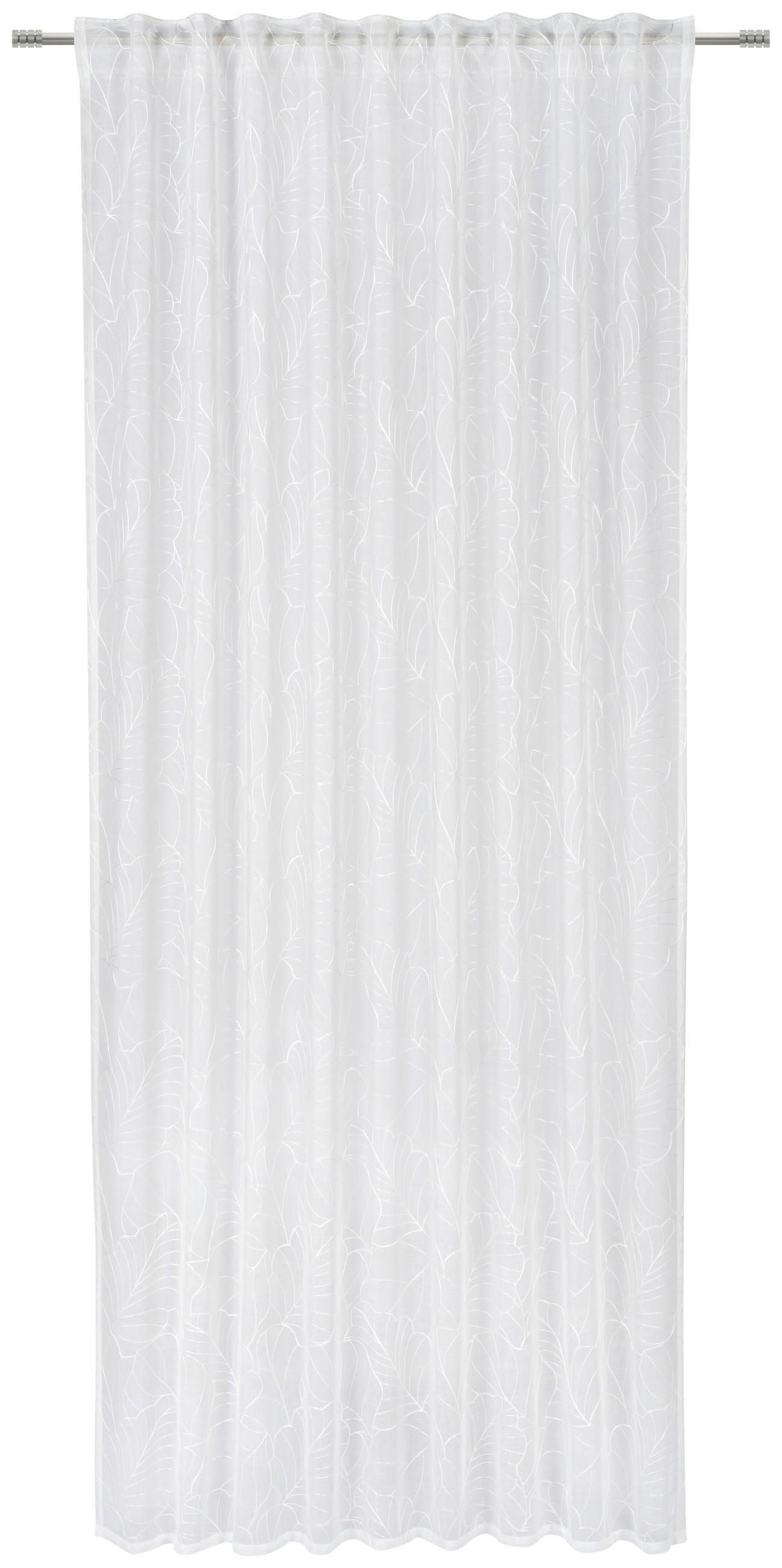 HOTOVÝ ZÁVĚS, průhledné, 140/245 cm - bílá, Konvenční, textil (140/245cm) - Esposa