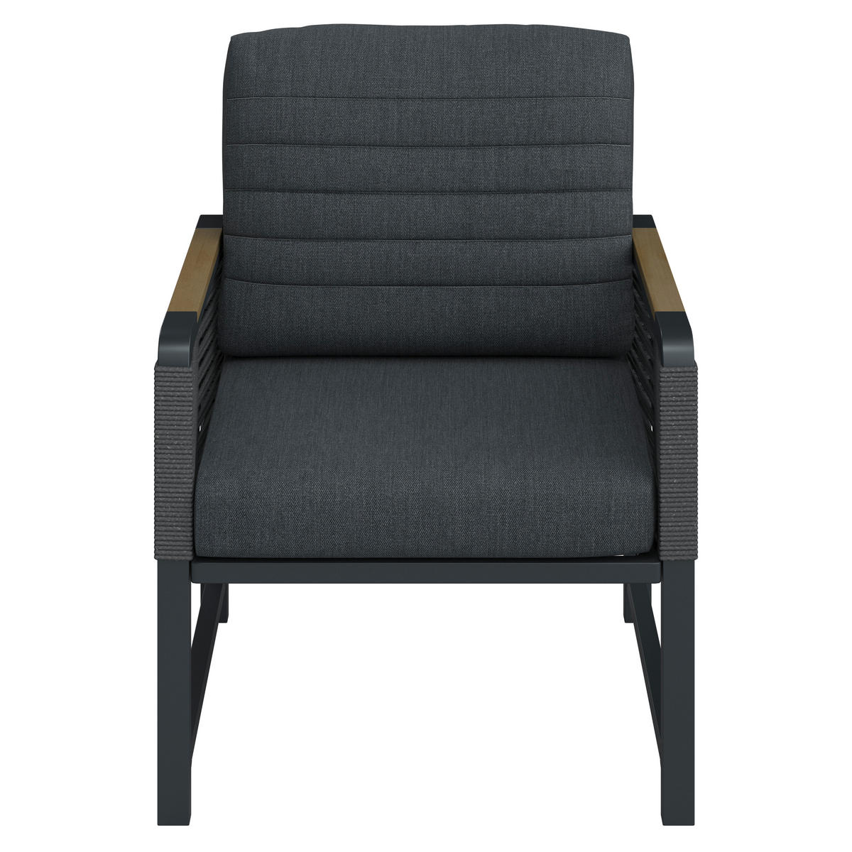 LOUNGE FOTELJA  tamno siva   - tamno siva/smeđa, Moderno, metal/tekstil (64/72/73cm) - Ambia Garden