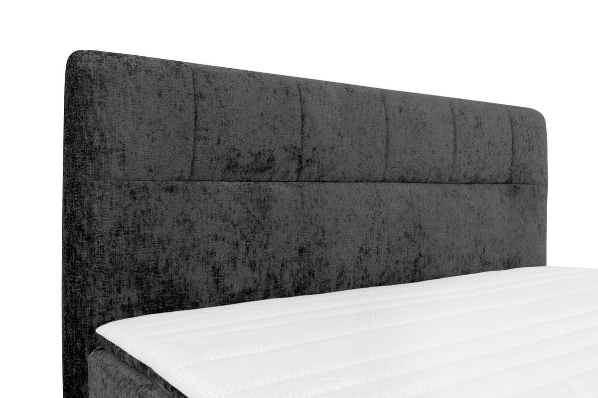 BOXSPRINGBETT 160/200 cm  in Anthrazit  - Anthrazit/Schwarz, Design, Textil/Metall (160/200cm) - Esposa