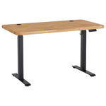 SCHREIBTISCH 140/70/76-119 cm Eichefarben elektrisch höhenverstellbar  - Eichefarben/Schwarz, MODERN, Holz/Metall (140/70/76-119cm) - Linea Natura