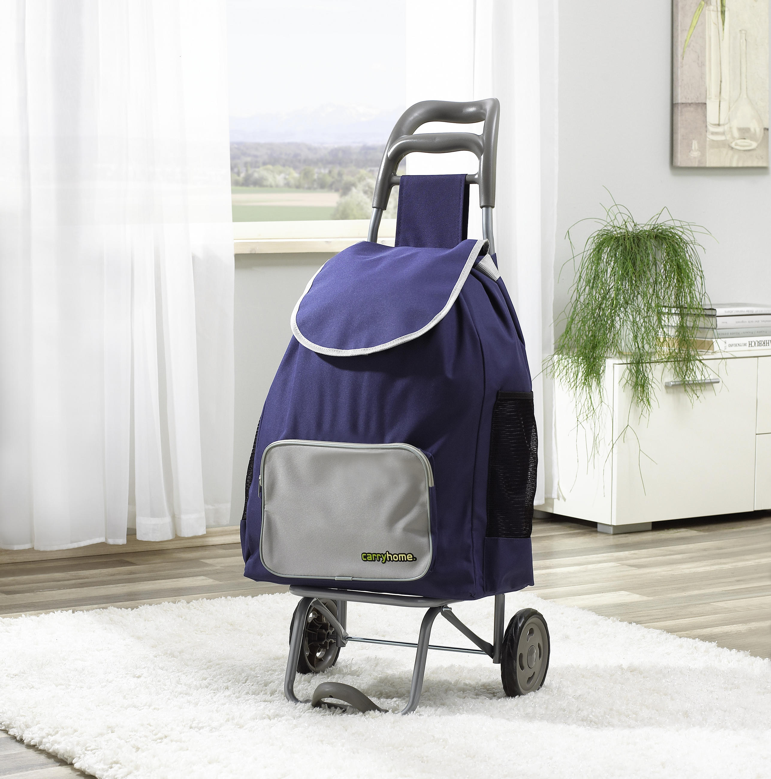 KOLICA ZA KUPOVINU plava, siva - siva/plava, Basics, tekstil/metal (39/32/94cm) - Boxxx