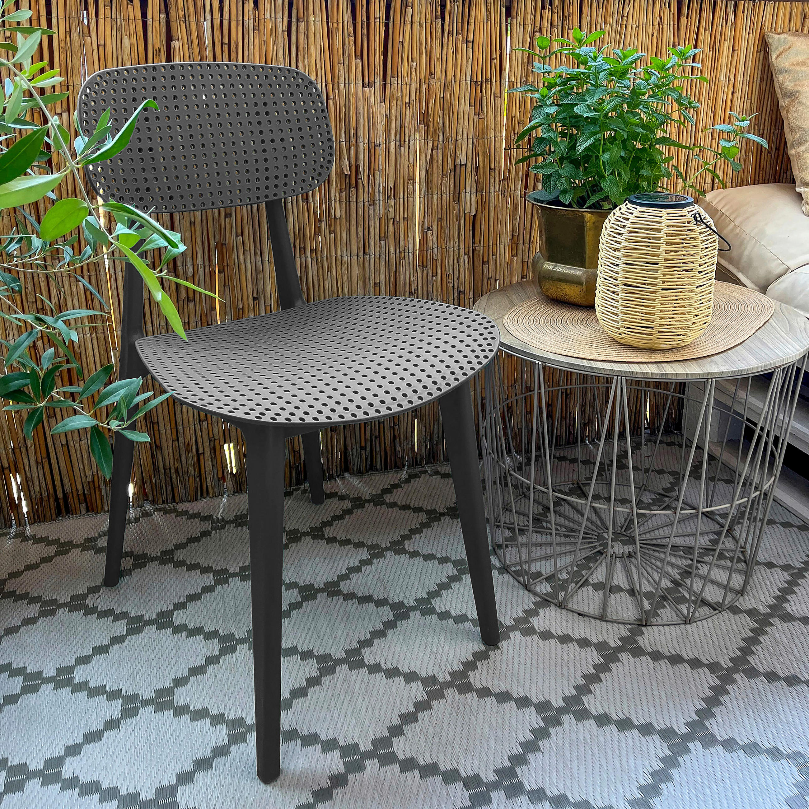 GARTENSTUHL Grau  - Grau, Basics, Kunststoff (42/79/51cm) - MID.YOU