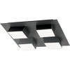 LED-DECKENLEUCHTE Lucas 35/35/8 cm   - Anthrazit, Design, Kunststoff/Metall (35/35/8cm) - Fabas Luce