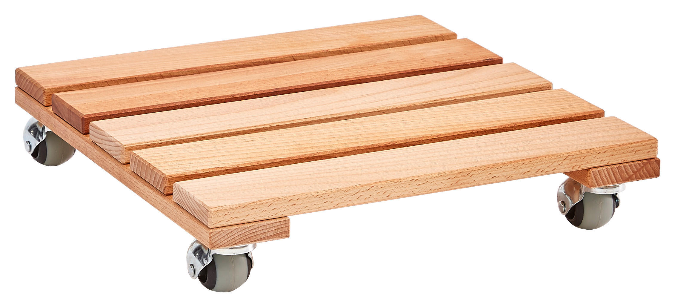 PFLANZENROLLER - Buchefarben, Natur, Holz/Kunststoff (35/8,5/35cm) - Linea Natura