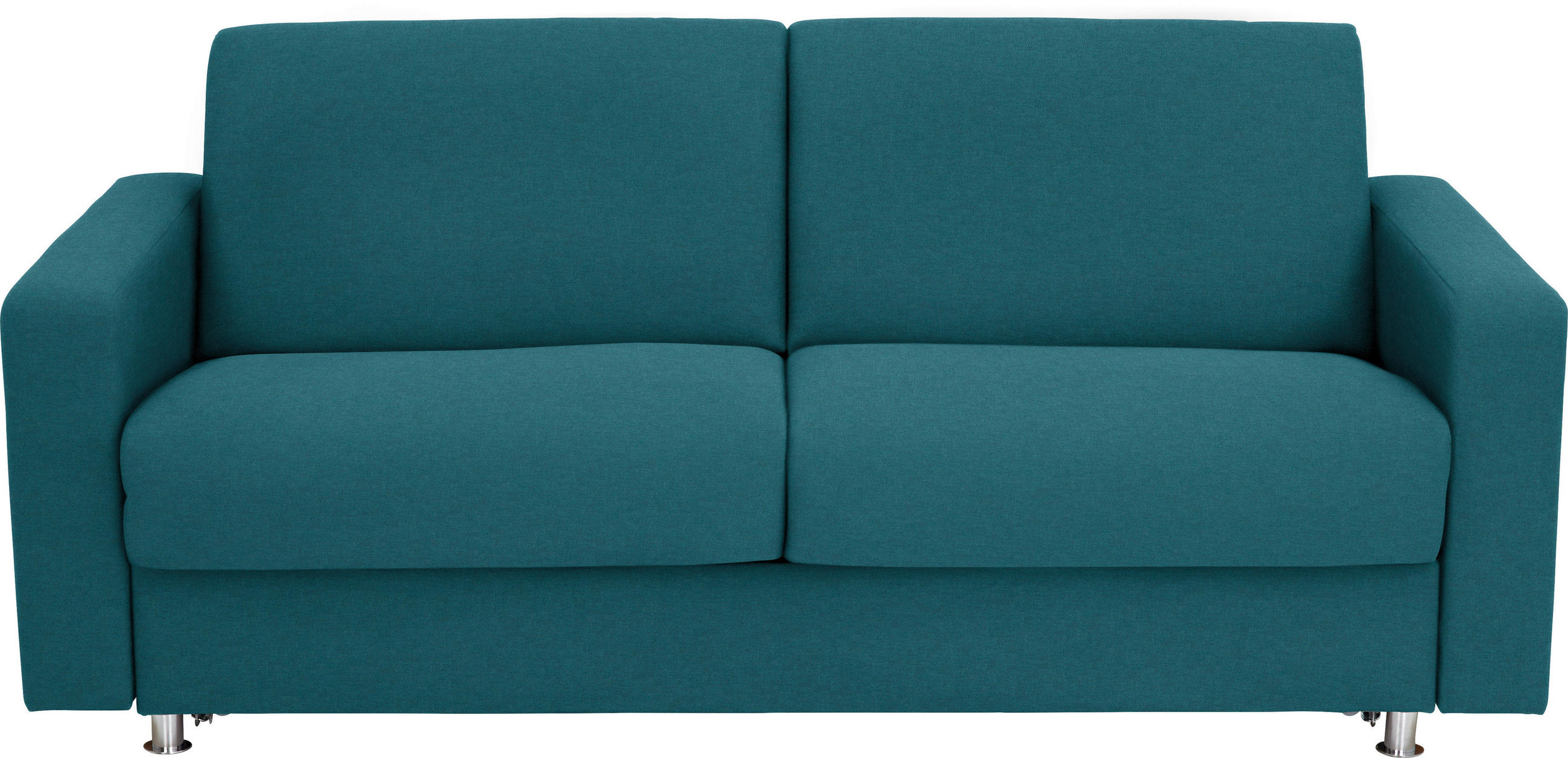 SCHLAFSOFA Flachgewebe Petrol  - Chromfarben/Petrol, Design, Textil/Metall (195/84/100cm) - Bali