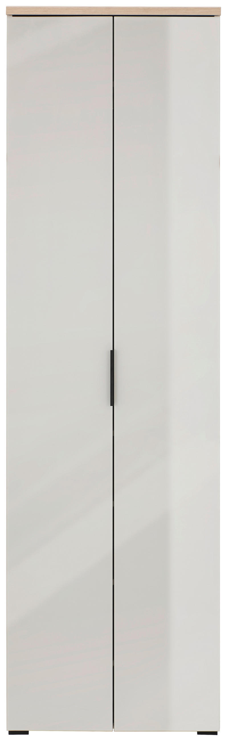 ORMAR ZA PREDSOBLJE  boja hrasta, kašmir  - kašmir/boja hrasta, Dizajnerski, staklo/metal (59/197/40cm) - Voleo