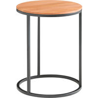 BEISTELLTISCH in Metall 39/39/54 cm  - Buchefarben/Schwarz, Design, Holz/Metall (39/39/54cm) - Johann Jakob