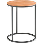 BEISTELLTISCH in Metall 39/39/54 cm  - Buchefarben/Schwarz, Design, Holz/Metall (39/39/54cm) - Johann Jakob