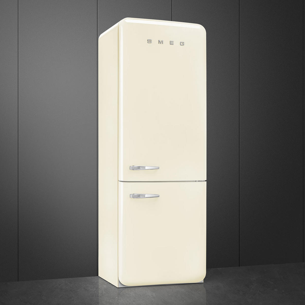 KÜHL-GEFRIER-KOMBINATION FAB38RCR5  - Creme, Basics, Metall (70,6/205/71,1cm) - SMEG