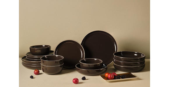 KOMBISERVICE Bastia mocha 16-teilig  - Mokka, Trend, Keramik - Novel