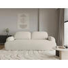 3-SITZER-SOFA Sevilla Plus in Bouclé Creme  - Creme/Schwarz, Design, Kunststoff/Textil (256/93/120cm) - MID.YOU