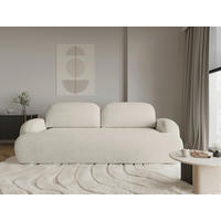3-SITZER-SOFA Sevilla Plus Bouclé Creme  - Creme/Schwarz, Design, Kunststoff/Textil (256/93/120cm) - MID.YOU