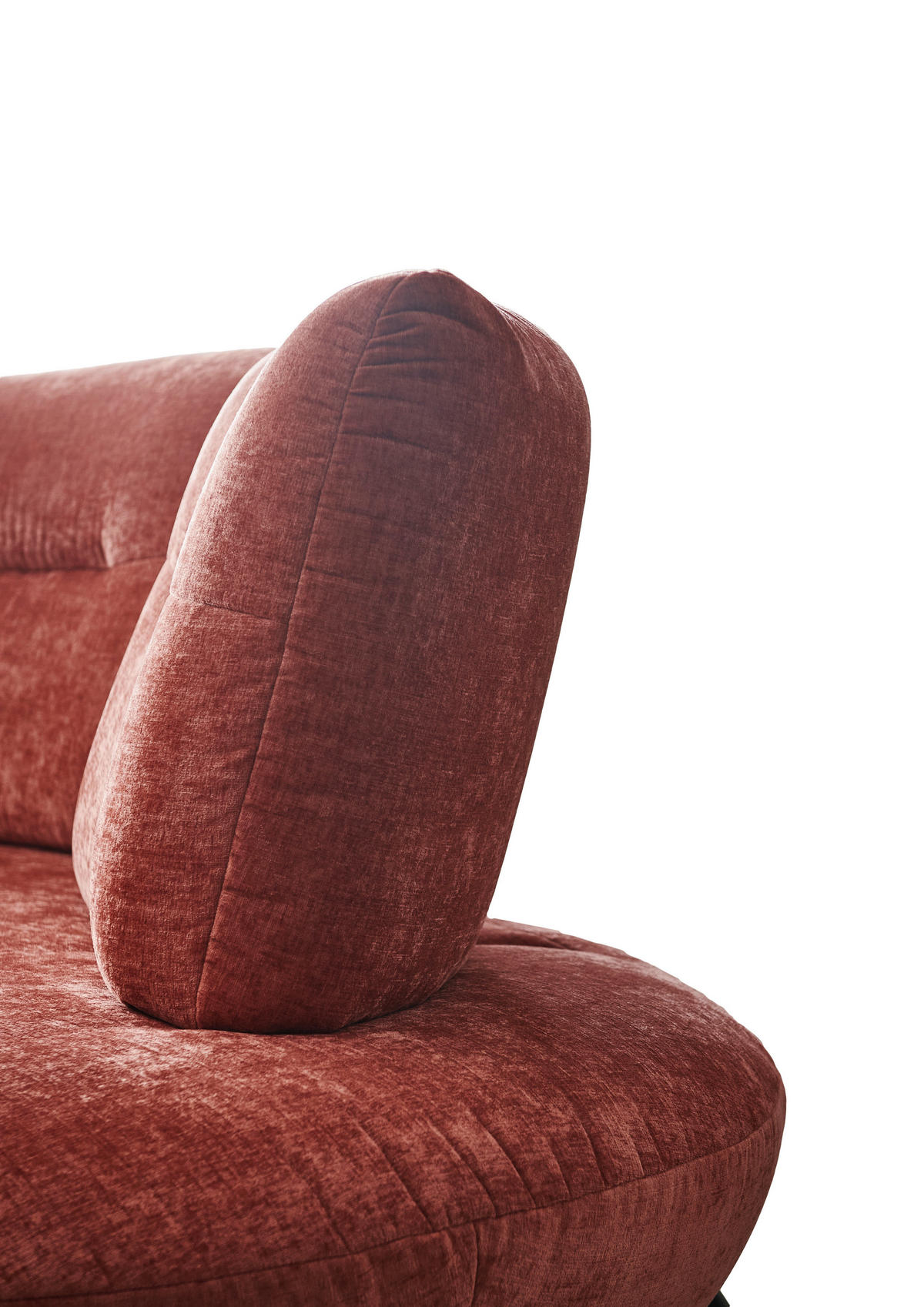 BIGSOFA Flachgewebe Rot  - Rot/Schwarz, Design, Textil/Metall (456/93/138cm) - Moderano